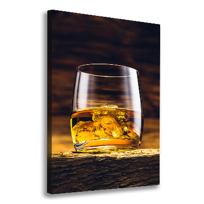 Fotografía en lienzo vertical Bourbon en un vaso