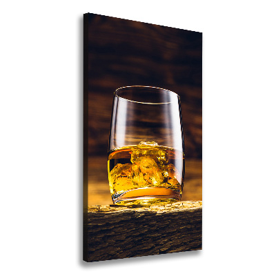 Fotografía en lienzo vertical Bourbon en un vaso