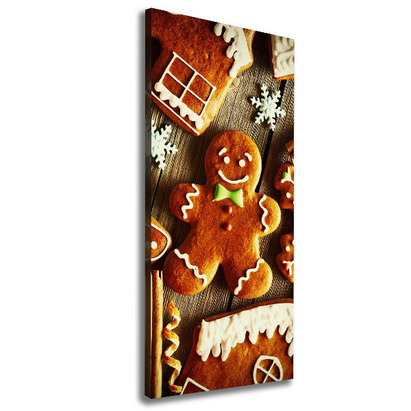 Cuadro canvas decorativo para salón vertical Galletas de jengibre