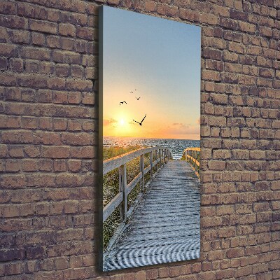 Impresión en lienzo vertical Camino a la playa
