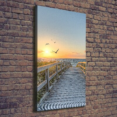 Foto obraz na płótnie pionowy Ścieżka na plażę