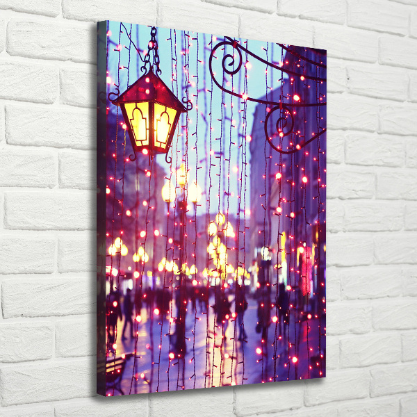 Impresión en lienzo vertical Luces en la ciudad