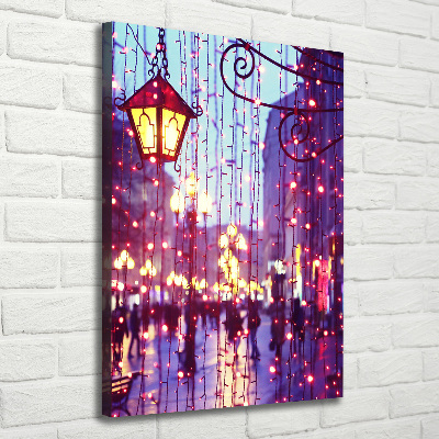 Impresión en lienzo vertical Luces en la ciudad