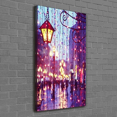 Impresión en lienzo vertical Luces en la ciudad