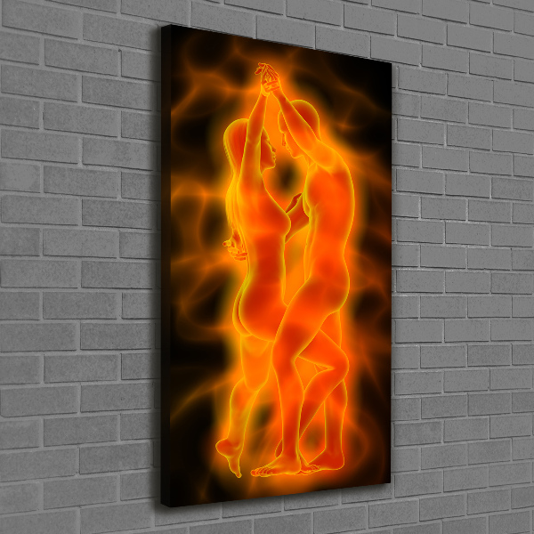 Cuadro canvas decorativo para salón vertical pareja de baile