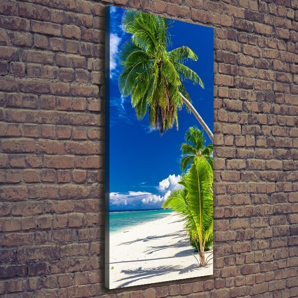 Cuadro moderno en lienzo resistente uv vertical Playa tropical