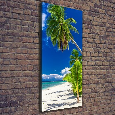 Cuadro moderno en lienzo resistente uv vertical Playa tropical