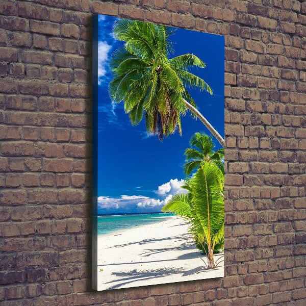 Cuadro moderno en lienzo resistente uv vertical Playa tropical
