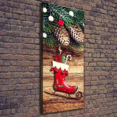 Cuadro moderno en lienzo resistente uv vertical decoraciones navideñas