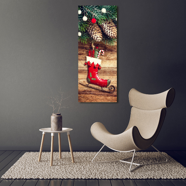 Cuadro moderno en lienzo resistente uv vertical decoraciones navideñas