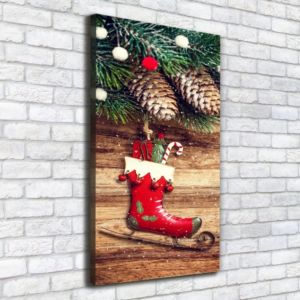 Cuadro moderno en lienzo resistente uv vertical decoraciones navideñas