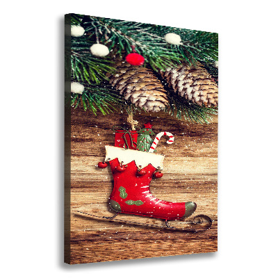 Cuadro moderno en lienzo resistente uv vertical decoraciones navideñas