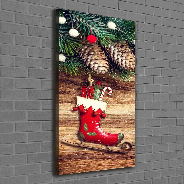 Cuadro moderno en lienzo resistente uv vertical decoraciones navideñas