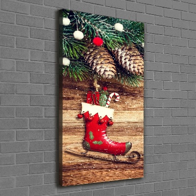 Cuadro moderno en lienzo resistente uv vertical decoraciones navideñas