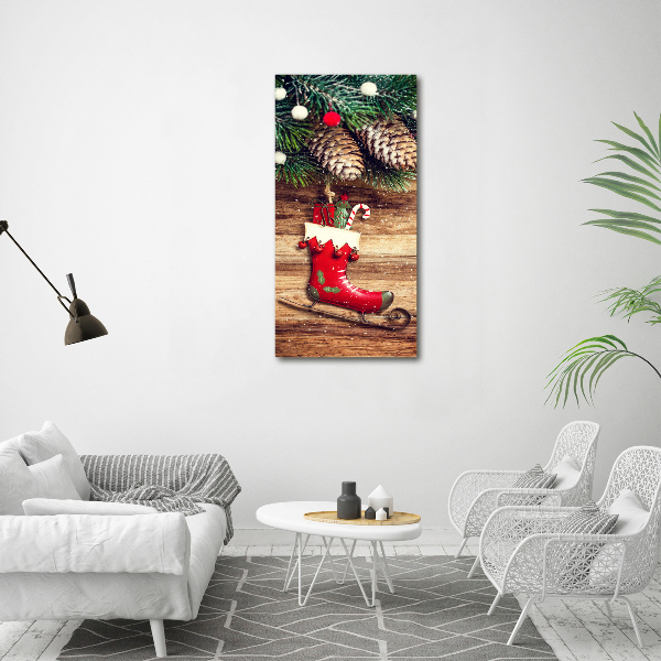 Cuadro moderno en lienzo resistente uv vertical decoraciones navideñas