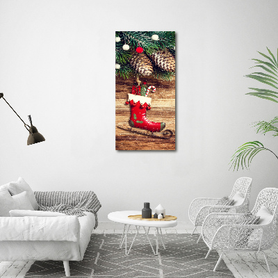 Cuadro moderno en lienzo resistente uv vertical decoraciones navideñas