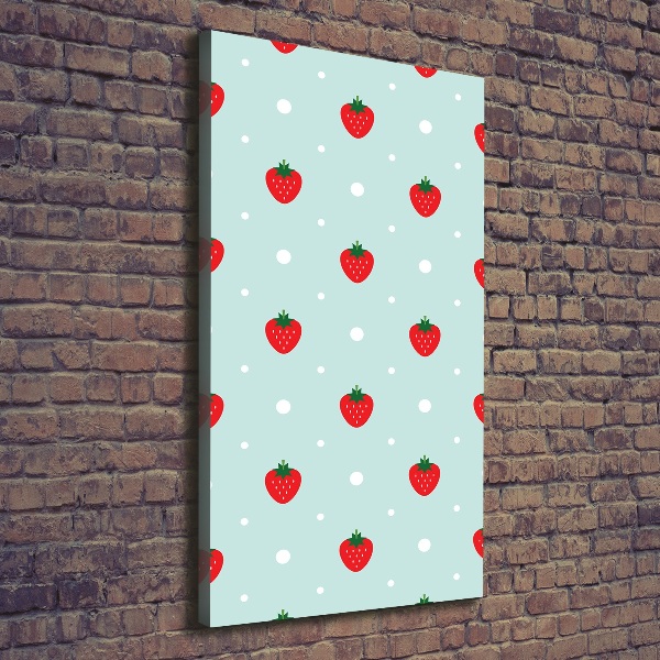 Fotografía en lienzo vertical fresas