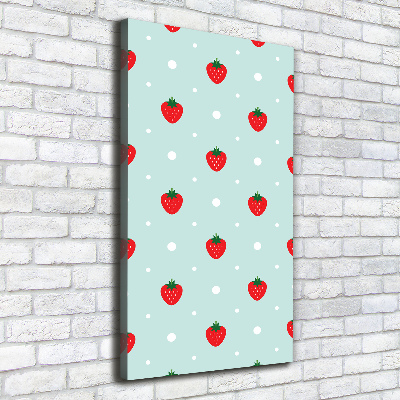 Fotografía en lienzo vertical fresas