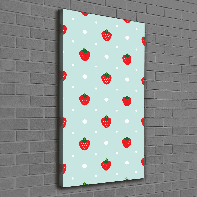Fotografía en lienzo vertical fresas