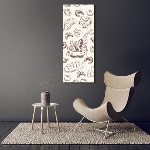 Cuadro canvas decorativo para salón vertical Pan