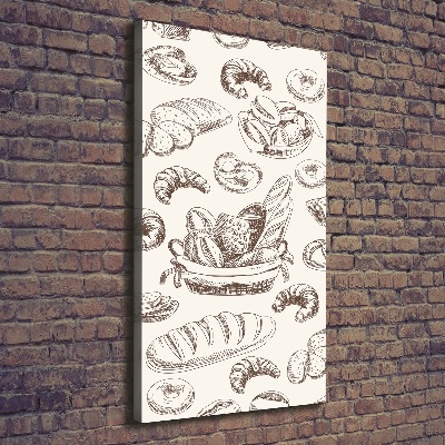 Cuadro canvas decorativo para salón vertical Pan