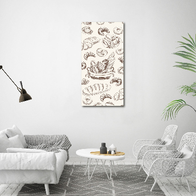 Cuadro canvas decorativo para salón vertical Pan