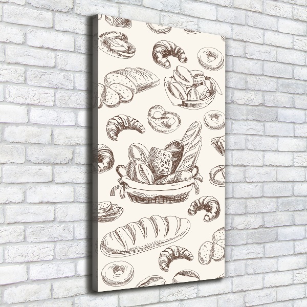Cuadro canvas decorativo para salón vertical Pan