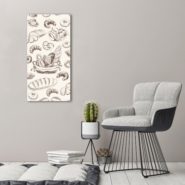 Cuadro canvas decorativo para salón vertical Pan