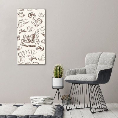Cuadro canvas decorativo para salón vertical Pan