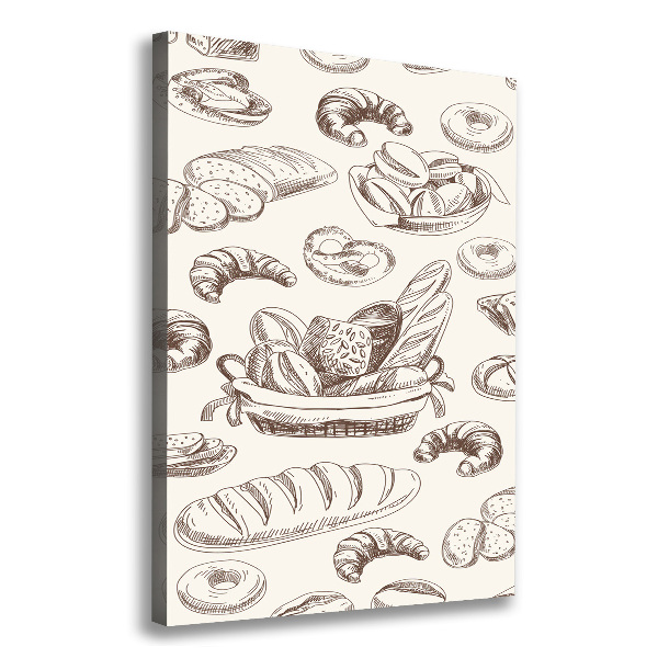 Cuadro canvas decorativo para salón vertical Pan