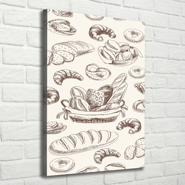 Cuadro canvas decorativo para salón vertical Pan