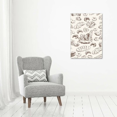 Cuadro canvas decorativo para salón vertical Pan