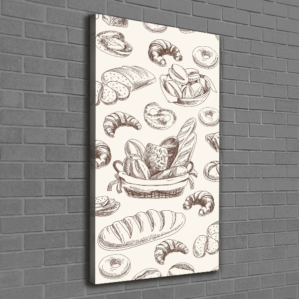 Cuadro canvas decorativo para salón vertical Pan