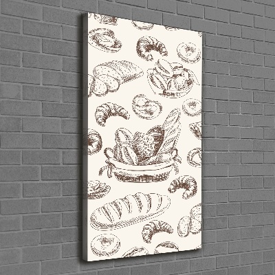 Cuadro canvas decorativo para salón vertical Pan