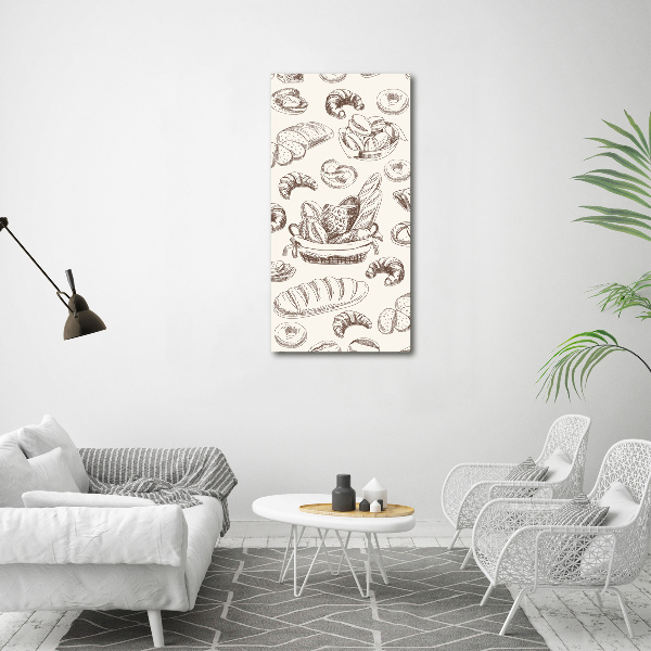 Cuadro canvas decorativo para salón vertical Pan