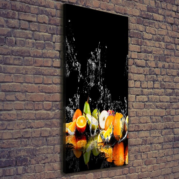 Cuadro canvas decorativo para salón vertical Fruta