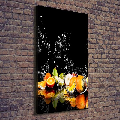 Cuadro canvas decorativo para salón vertical Fruta