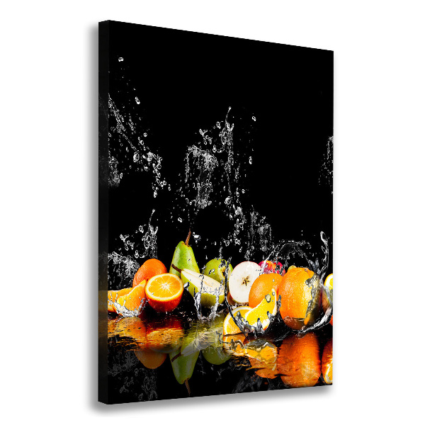 Cuadro canvas decorativo para salón vertical Fruta