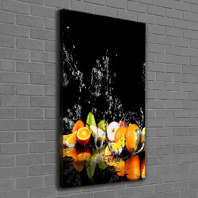 Cuadro canvas decorativo para salón vertical Fruta
