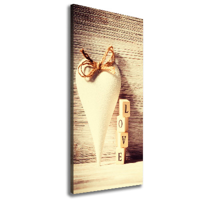Fotografía en lienzo vertical Amar