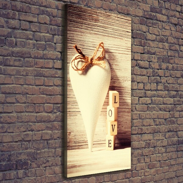 Fotografía en lienzo vertical Amar