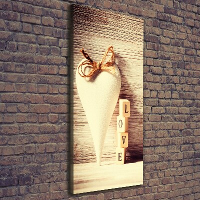 Fotografía en lienzo vertical Amar