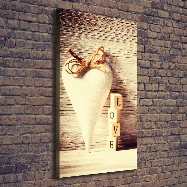 Fotografía en lienzo vertical Amar