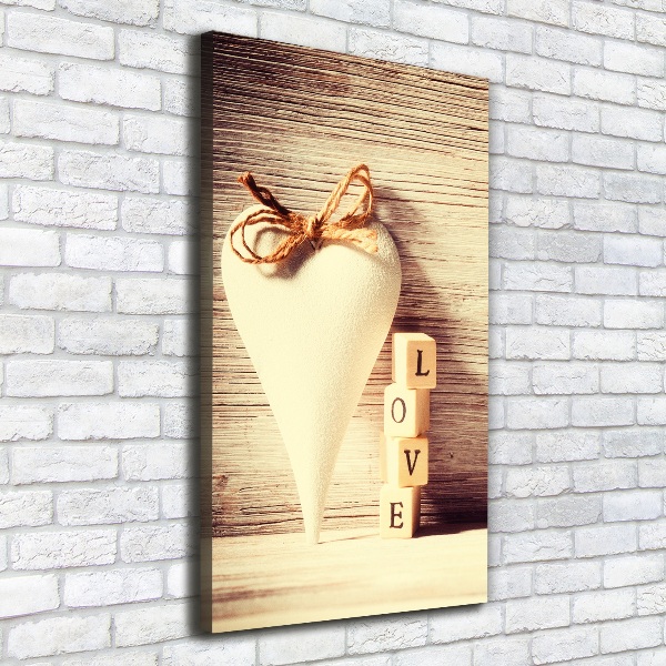 Fotografía en lienzo vertical Amar