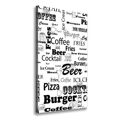 Foto obraz na płótnie pionowy Menu w restauracji