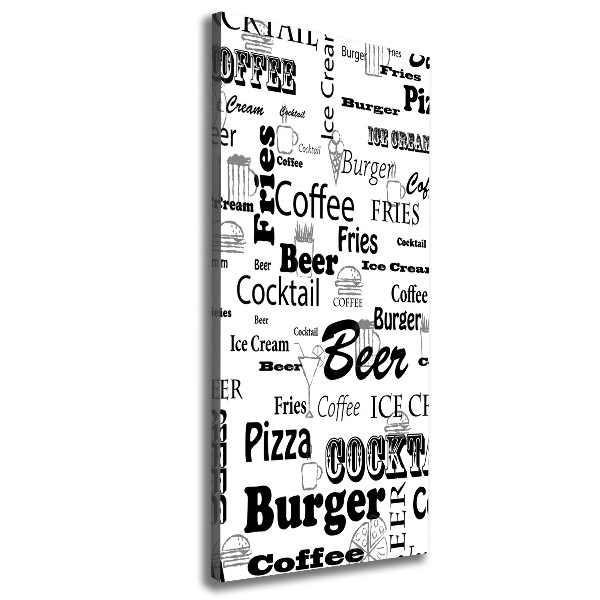 Foto obraz na płótnie pionowy Menu w restauracji