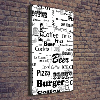 Foto obraz na płótnie pionowy Menu w restauracji