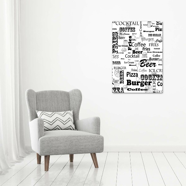 Foto obraz na płótnie pionowy Menu w restauracji