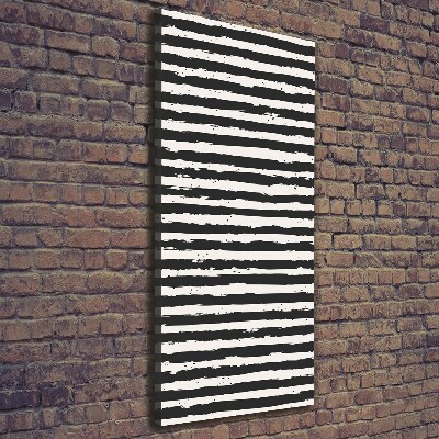 Fotografía en lienzo vertical Rayas blancas y negras