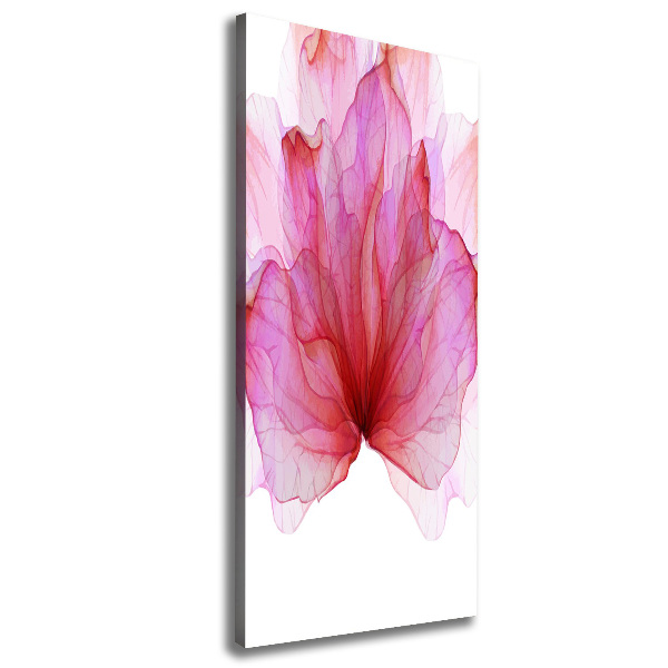 Cuadro moderno en lienzo resistente uv vertical Flor rosa